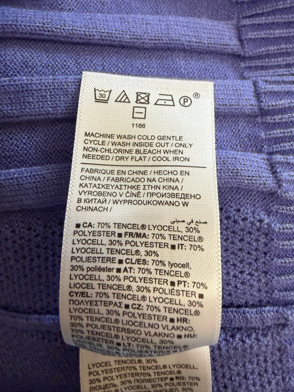Athleta Ribbed Zip-Front Cardigan - Periwinkle Blue - Picture 6 of 9
